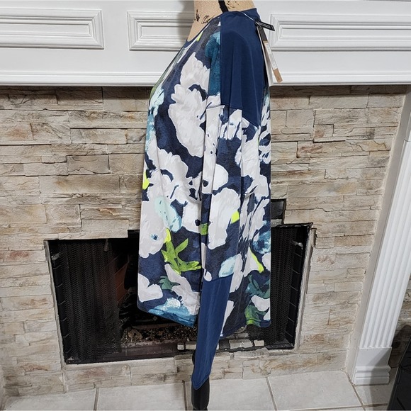 The North Face Dawndream‎ Long Sleeve Shirt Blue Floral Print Plus Sz 2XL New - Picture 3 of 9